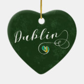 Dublin Heart, kerstboom Keramisch Ornament (Achterkant)