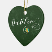 Dublin Heart, kerstboom Keramisch Ornament (Links)
