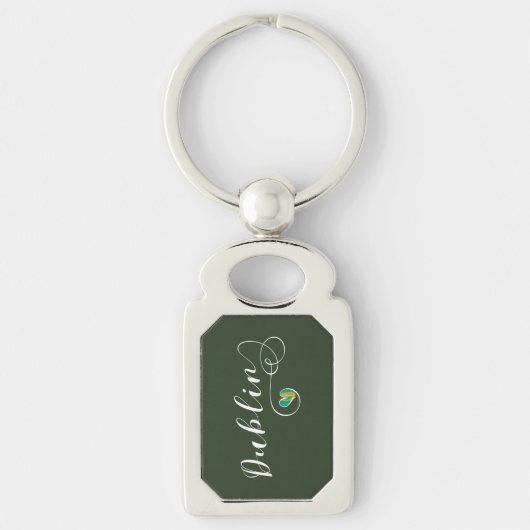 Dublin Heart Keyring, Ierland Sleutelhanger (Voorkant)