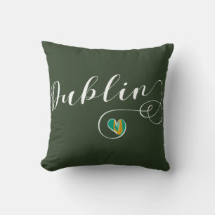 Dublin Heart Throw Cushion, Ierland Kussen