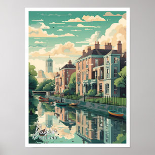 Dublin Ierland Art Travel Place illustratie Poster