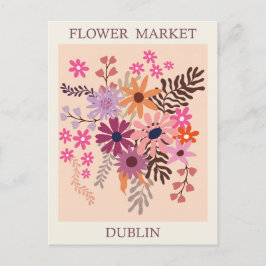  Dublin Ierland Bloemenmarkt Irish Travel Briefkaart