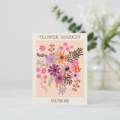  Dublin Ierland Bloemenmarkt Irish Travel Briefkaart (Staand voorkant)