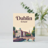 Dublin Ierland Briefkaart (Staand voorkant)