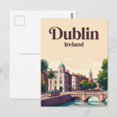 Dublin Ierland Briefkaart (Voorkant / Achterkant)