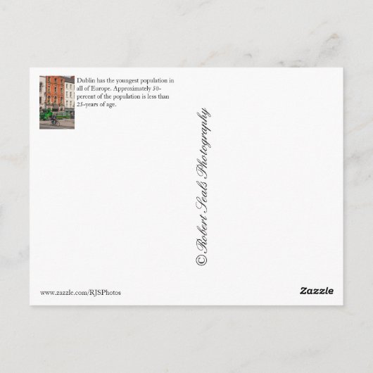 Dublin, Ierland Briefkaart (Achterkant)