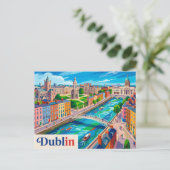Dublin Ierland Briefkaart (Staand voorkant)