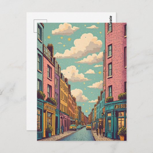 Dublin Ierland Briefkaart (Voorkant / Achterkant)