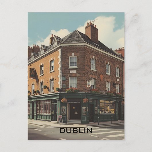 Dublin Ierland Briefkaart (Voorkant)