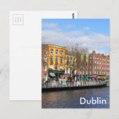Dublin. Ierland Briefkaart (Voorkant / Achterkant)
