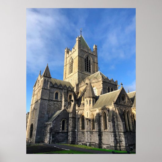 Dublin Ierland Christ Church Kathedraal landmark a Poster (Voorkant)