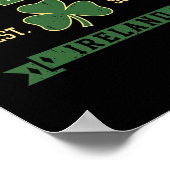 Dublin Ierland Clover Leaf Shamrock St Patricks Da Poster (Hoek)