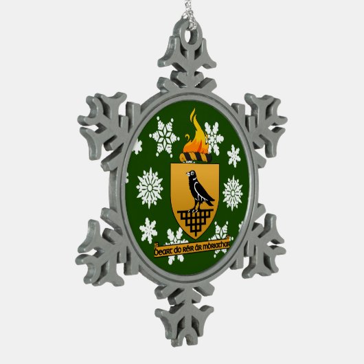 Dublin Ierland Crest Irish Tin Sneeuwvlok Ornament (Links)