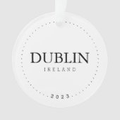 Dublin, Ierland Eenvoudige Internationale Reisdoua Ornament (voorkant)