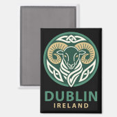 Dublin Ierland Europa Magneet (Voorkant / Achterkant)