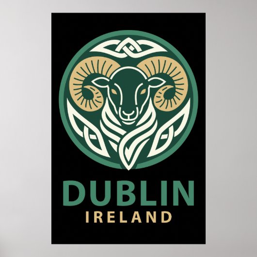 Dublin Ierland Europa Poster (Voorkant)