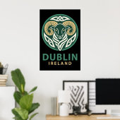 Dublin Ierland Europa Poster (Thuiskantoor)