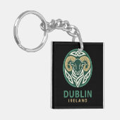 Dublin Ierland Europa Sleutelhanger (Voorkant Links)