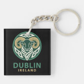 Dublin Ierland Europa Sleutelhanger (Achterkant)