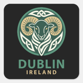 Dublin Ierland Europa Vierkante Sticker