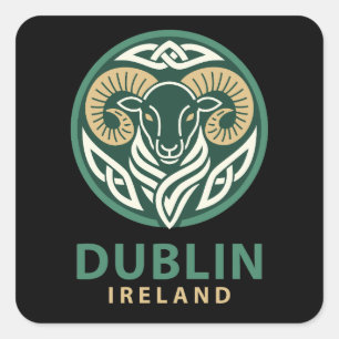 Dublin Ierland Europa Vierkante Sticker