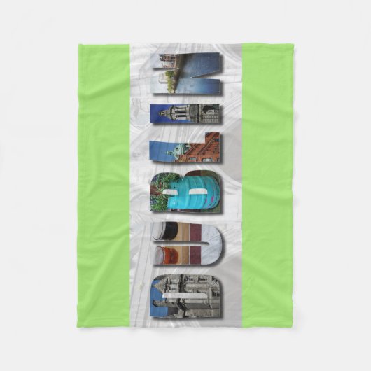 Dublin Ierland Fleece Deken (Voorkant)