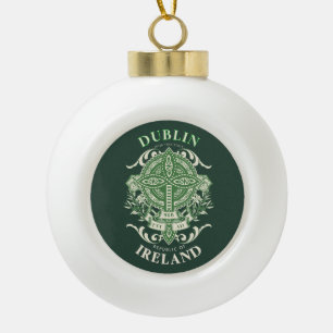 Dublin Ierland Ierse Keltisch Kruis Keramische Bal Ornament