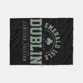 Dublin Ierland Klaverblad Iers St. Patricksdag Fleece Deken (Voorkant (Horizontaal))