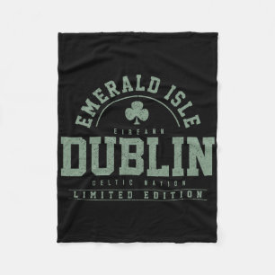 Dublin Ierland Klaverblad Iers St. Patricksdag Fleece Deken