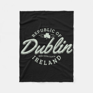 Dublin Ierland Klaverblad Iers St. Patricksdag Fleece Deken