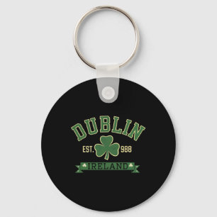 Dublin Ierland Klaverblad Shamrock St. Patrick's D Sleutelhanger
