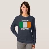 Dublin, Ierland met Ierse vlag T-shirt (Voorkant volledig)