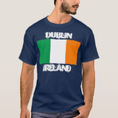 Dublin, Ierland met Ierse vlag T-shirt (Voorkant)