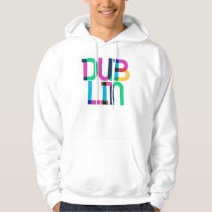 Dublin Ierland Pop Art Letters Hoodie