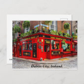 Dublin Ierland pub & cobblestone street Briefkaart (Voorkant / Achterkant)