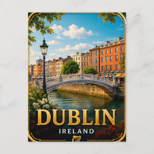 📍 Dublin Ierland Reis Aandenken Voor Stad Reizen Briefkaart