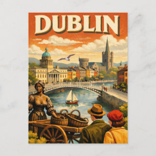 Dublin Ierland Reis naar het verleden Briefkaart