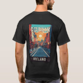 Dublin Ierland Reisposter T-shirt (Achterkant)