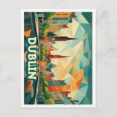 Dublin Ierland Reizen artistiek kleurrijk Briefkaart (Voorkant)