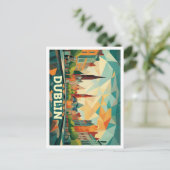 Dublin Ierland Reizen artistiek kleurrijk Briefkaart (Staand voorkant)