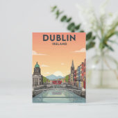 Dublin Ierland Reizen Briefkaart (Staand voorkant)