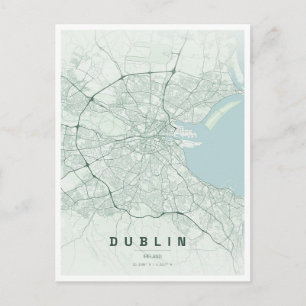 Dublin Ierland reizen Briefkaart