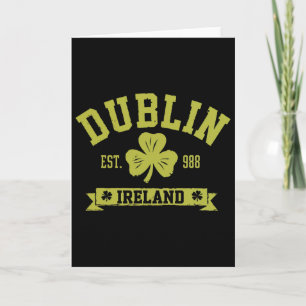 Dublin Ierland Shamrock Klaver Klaverblad Ontwerp Kaart