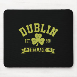 Dublin Ierland Shamrock Klaver Klaverblad Ontwerp Muismat