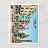 Dublin Ierland Sketch Art Vintage Travel Briefkaart (Voorkant)