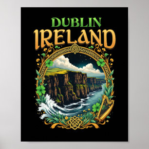Dublin Ierland Souvenir Zee Kliffen Dublin Vakanti Poster