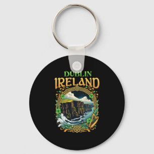 Dublin Ierland Souvenir Zee Kliffen Dublin Vakanti Sleutelhanger