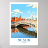 Dublin Ierland Travel Print (Voorkant)