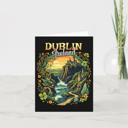 Dublin Ierland Vakantie Reis Iers Souvenir Kaart (Voorkant)