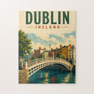 Dublin Ierland Vintage Reis Ha'penny Bridge Legpuzzel